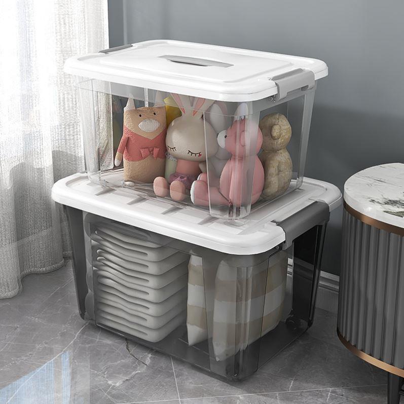 Large Transparent plastic storage box front open Toy clothes