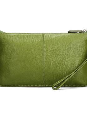 Women Genuine Leather Day Clutches Candy Color Shoulder Bag0