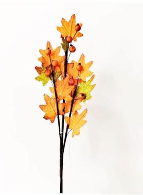 Halloween Harvest Simulation Pumpkin Maple Leaf Small Flowe
