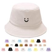 Bucket Casual Hats Sun Smiley Cotton Beach Hat Fisherman