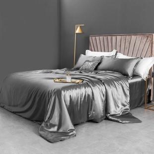 Stain Silk Bedsheet Fitted Set Bed Sheet Duvet Cover Bedding