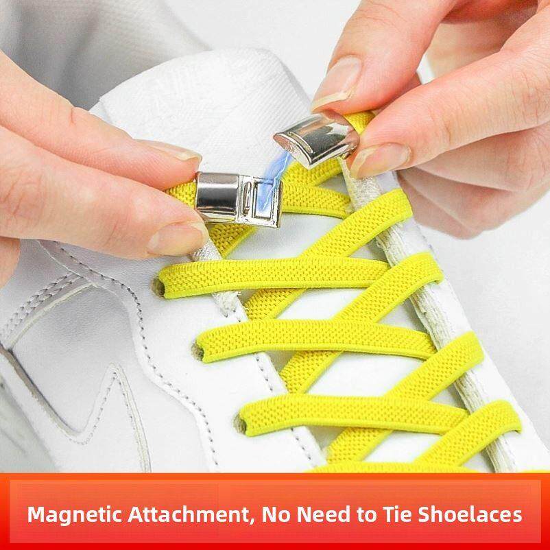 Color metal magnetic magnetic buckle lazy shoelace懒人鞋带