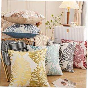 pillow polyester throw cover cushion pattern mandala blue