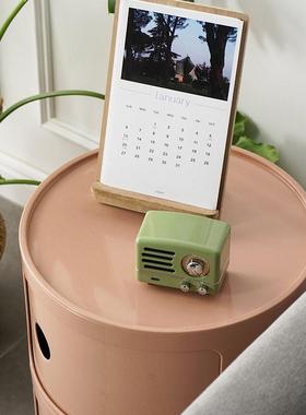 Circular storage cabinet, bedroom, bedside table, multiple