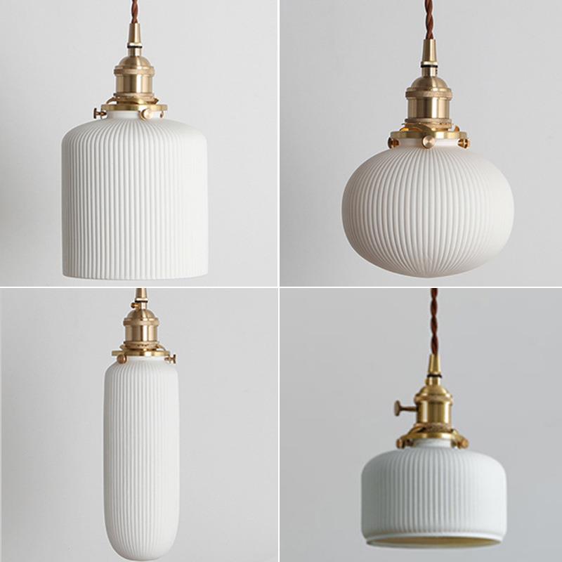 热卖创意北欧 餐厅吧台床头灯客厅卧室民宿 日式现代黄铜陶瓷吊灯