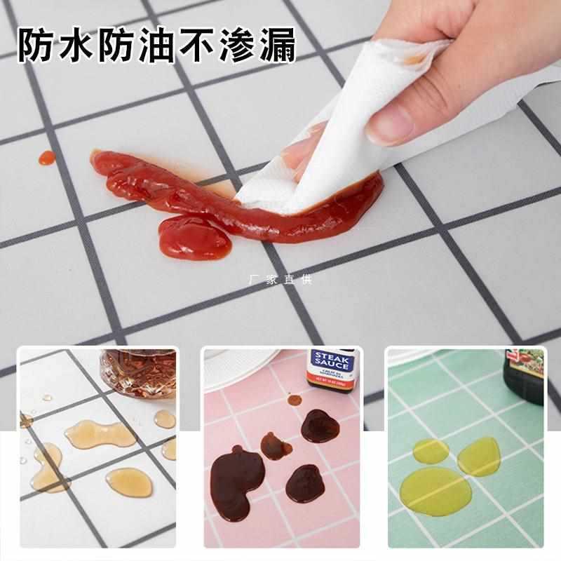 幼儿园桌布套防水防油免洗长方形格子画画桌罩小学生课桌桌套布艺