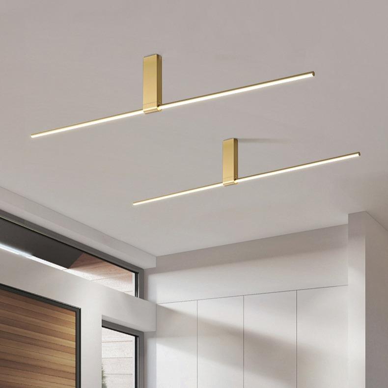 北欧led吸顶灯极简一字创意个性条形过家居道餐厅展厅卧室服装