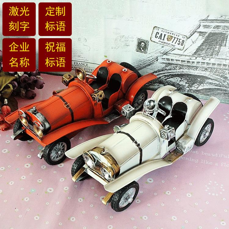 义乌创意汽车金属工艺品 复古敞篷老爷车模型车模 1215二色