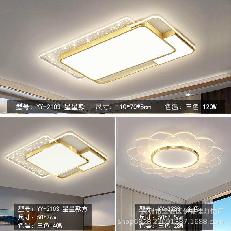 2022年新款北欧客厅吊灯卧室餐厅灯现代简约大气全屋套餐组合灯具