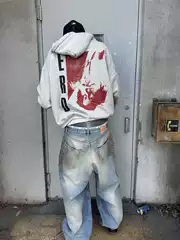 Erd 25Fw Miserable Rich Second-Generation Inheritance Destroyer Distressed Wormhole Poster Portrait Print Boxy Hoodie