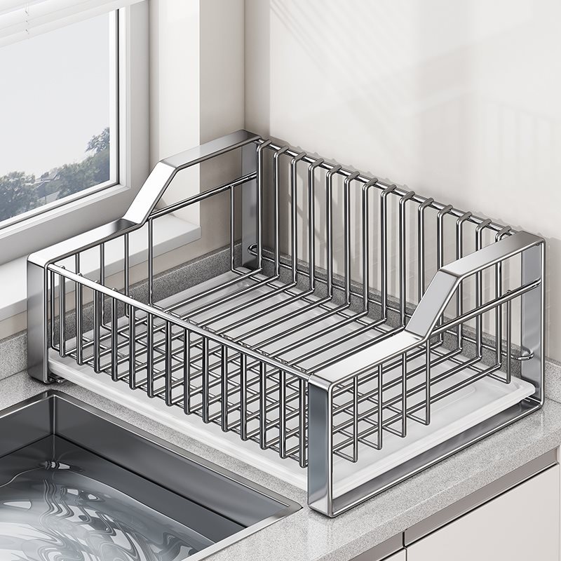 304不锈钢碗碟收纳架厨房置物架沥水篮晾碗架碗筷碗盘沥