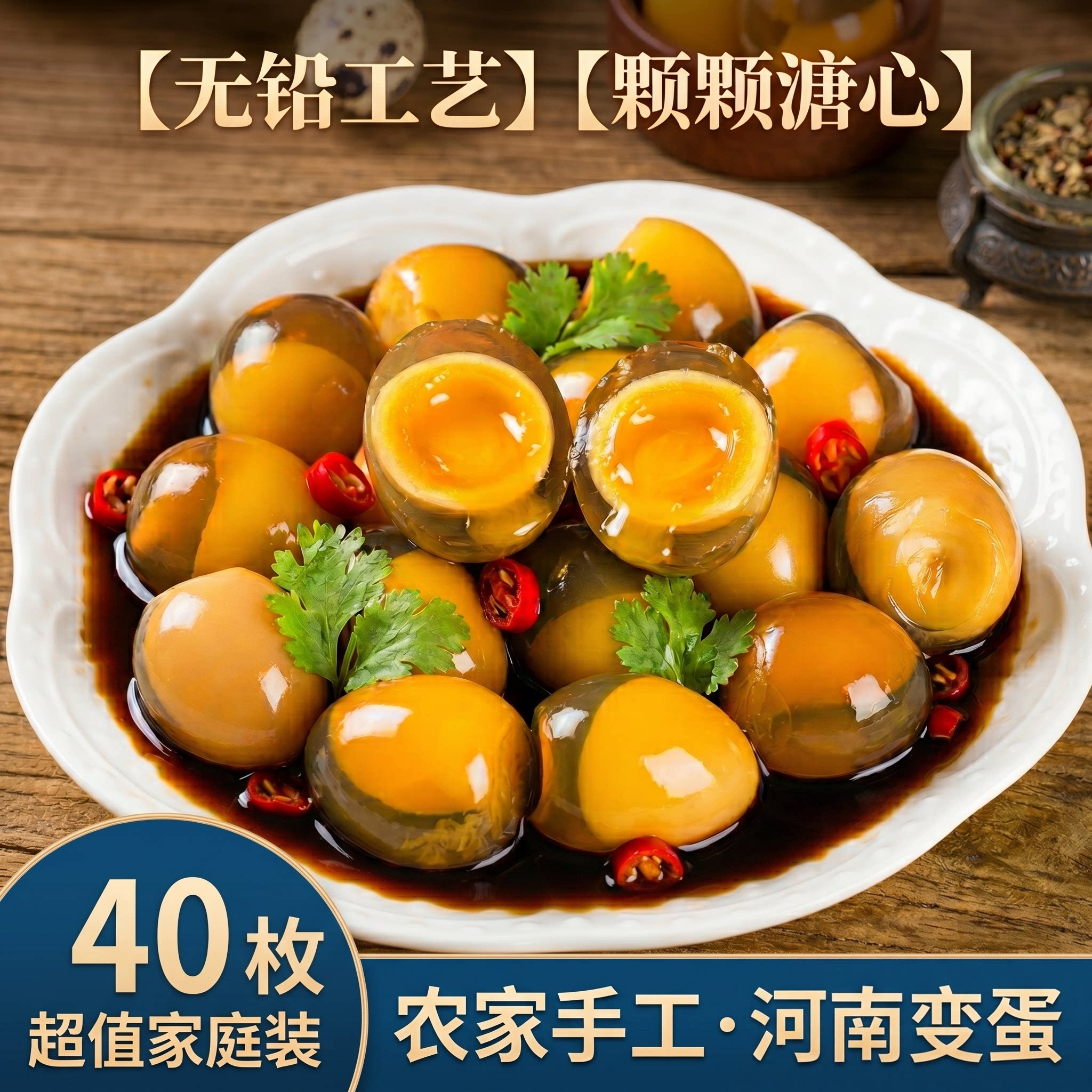 河南正宗手工鸡蛋变蛋无铅流心