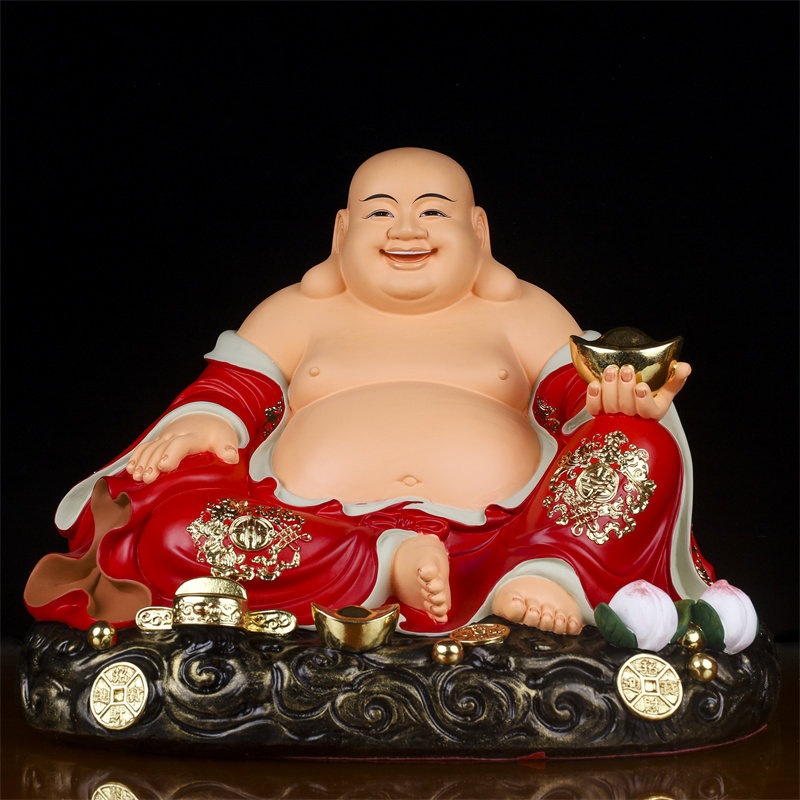 宽体招财弥勒佛像乐佛大肚笑佛弥勒菩萨佛像居家店铺开业礼品摆件