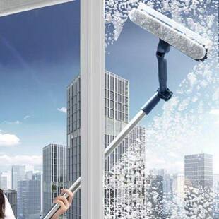 /七星百货擦窗器高层外窗加长杆擦玻璃神器保洁清洁工具窗户刮水