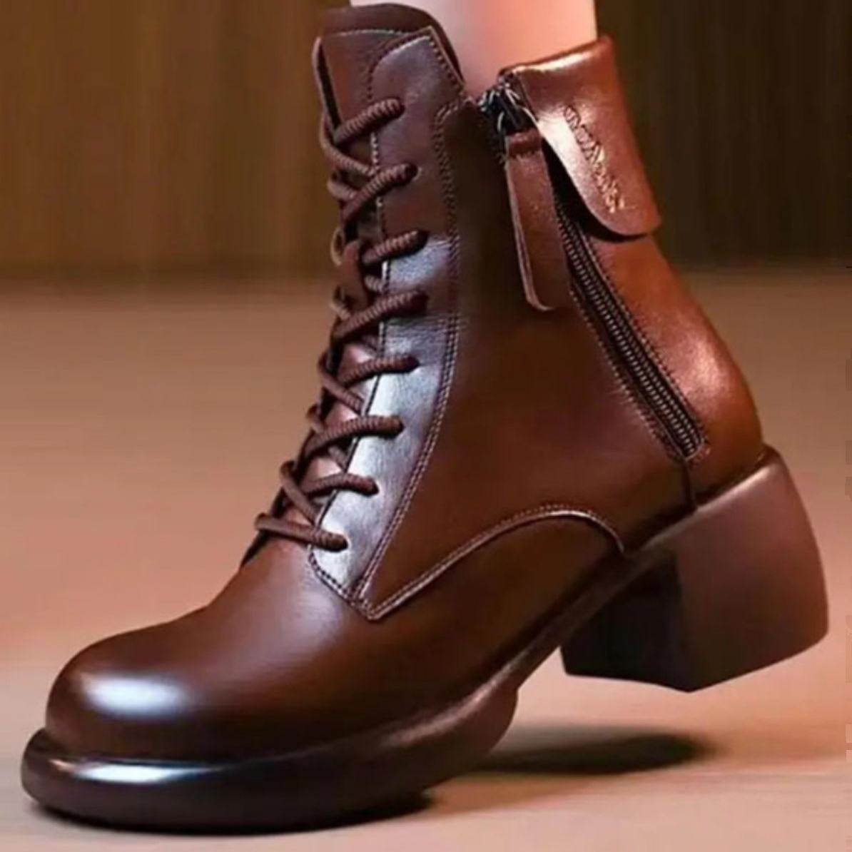 维伟严选软底气质马丁靴艾尚高档棉靴皮面加绒雪地靴英伦粗跟皮鞋,女鞋,马丁靴,淘宝优惠券,粉丝福利购,淘宝优惠卷