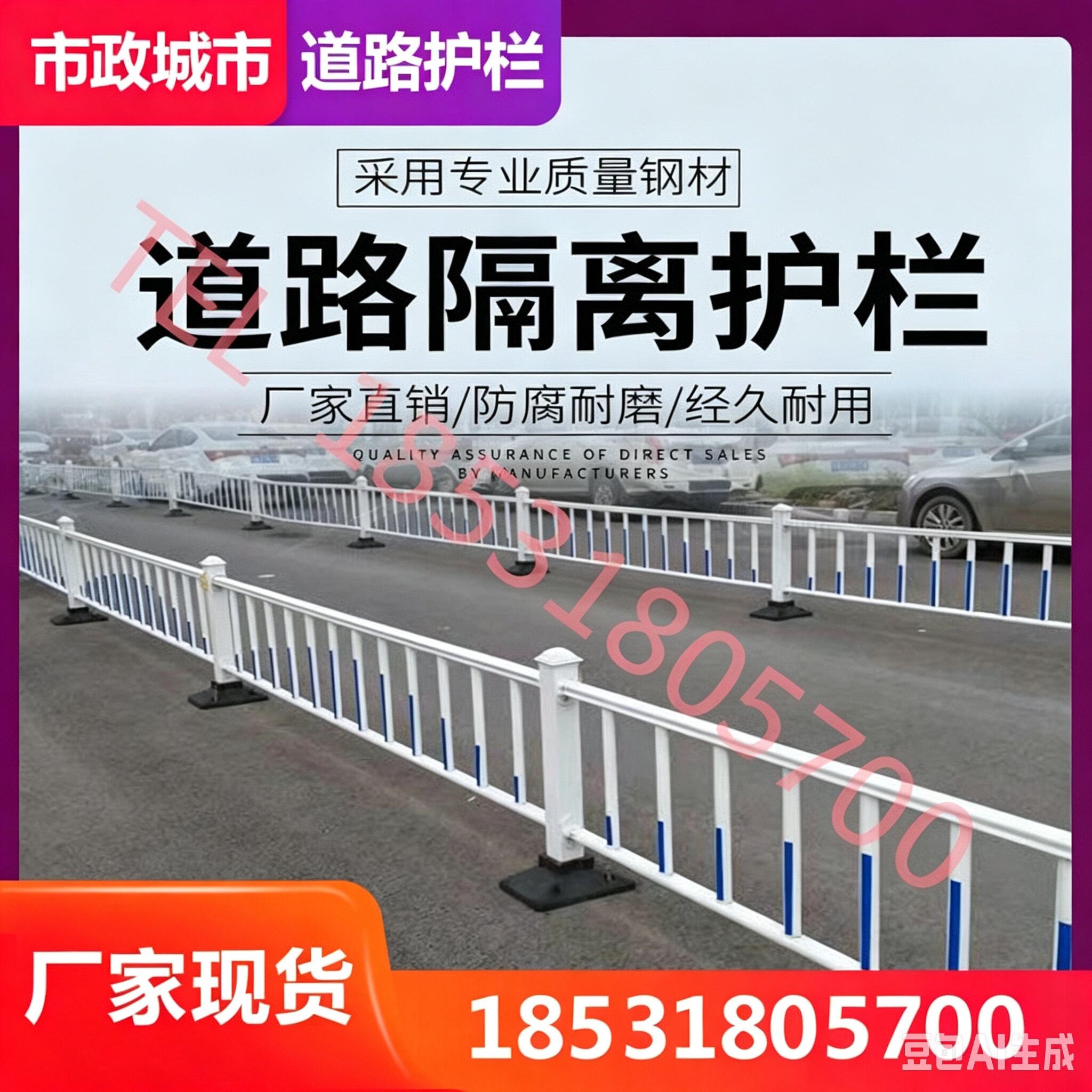 市政道路防撞隔离分流安全栏杆图片