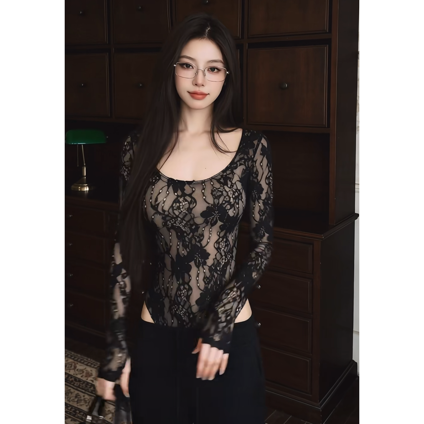 纯欲风辣妹U领蕾丝提花长袖连体上衣秋冬性感内搭修身显瘦打底衫,女装/女士精品,连体衣/裤,淘宝优惠券,粉丝福利购,淘宝优惠卷