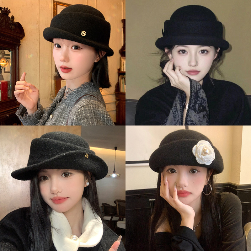 早秋新款时髦千金帽子女春秋冬季显脸小贝雷帽韩版马术帽日系百搭