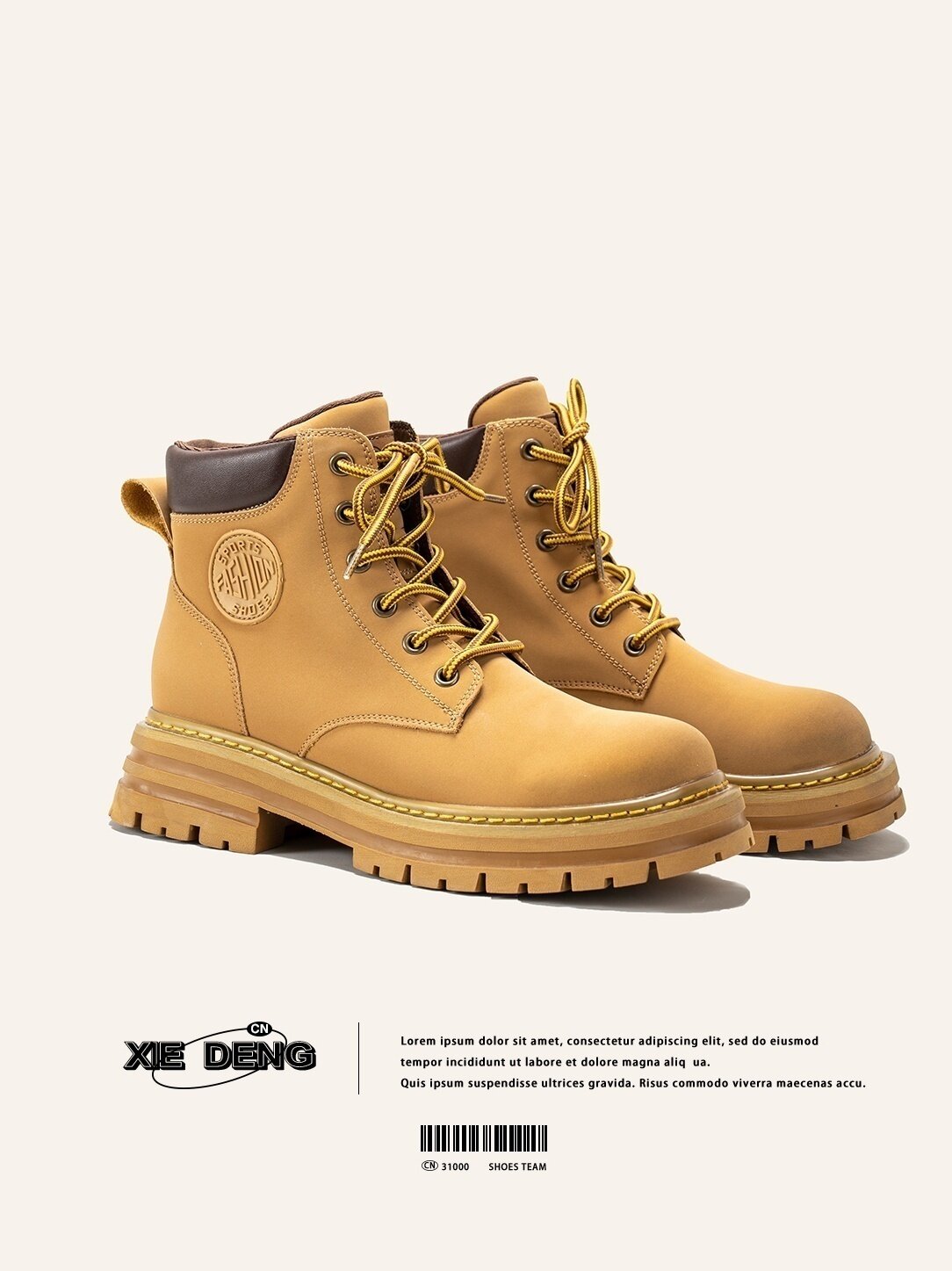 Ботинки "Shoe boarding" can't kick bad rhubarb, женские полусапожки из кожи, новинка 2025 года, мужские альпинистские ботинки hornet Martin, плюс бархат Изображение 1