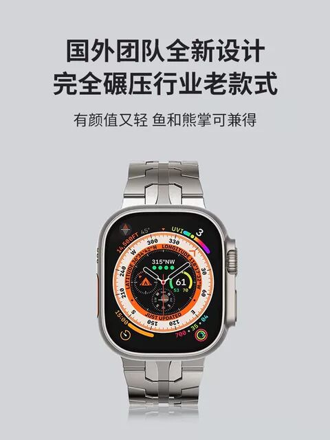 适用AppleWatchUltra钛合金腕带