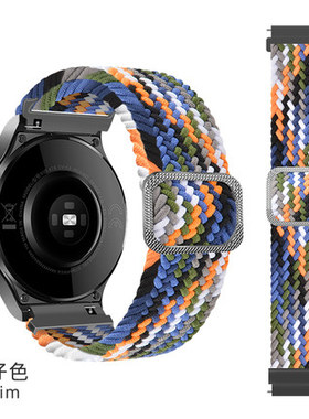 适用华为gt2 46mm手表watch3尼龙编织卡扣gt2pro/3proMagic2 gs pro es荣耀gt2e 运动华米男女22mm智能手表带