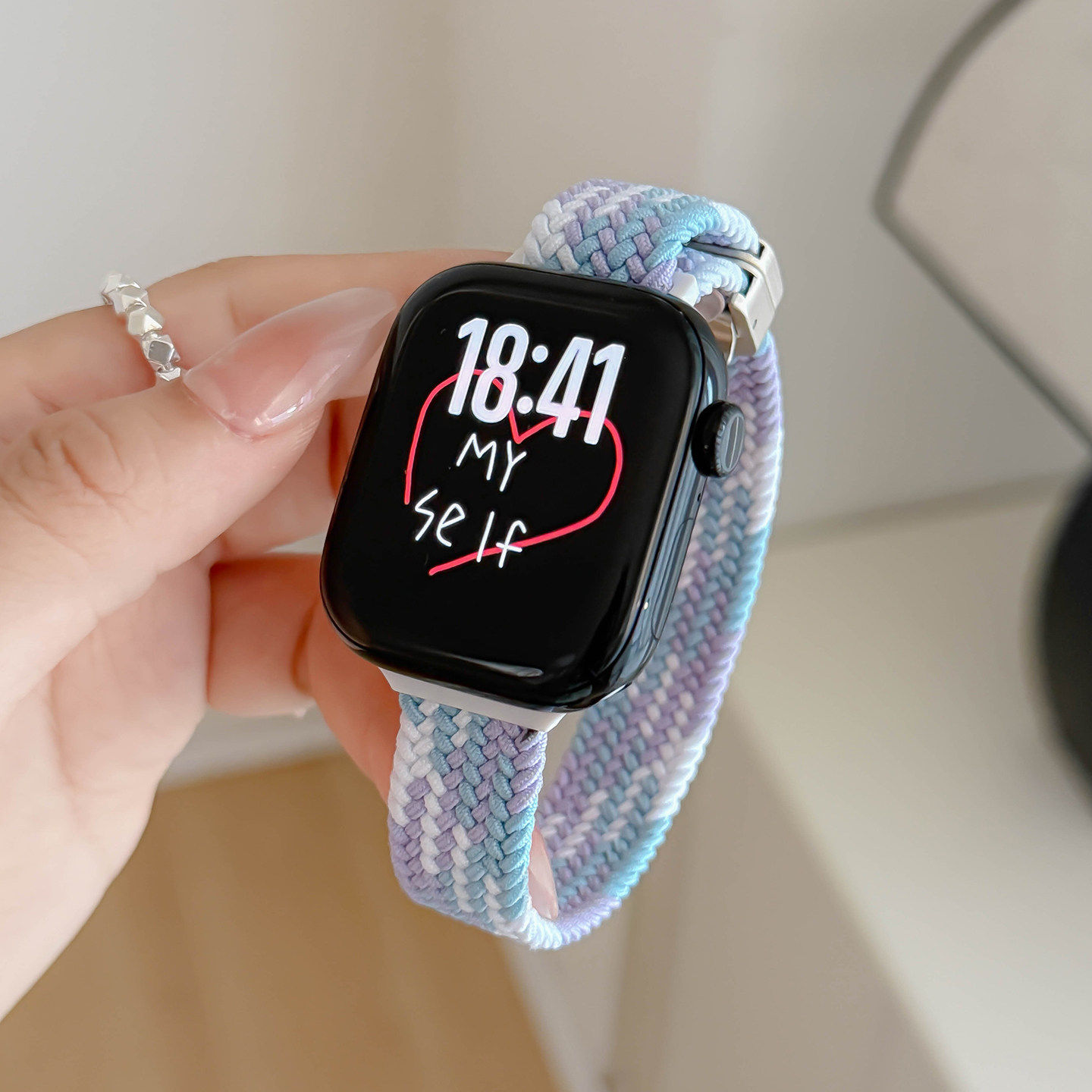 【小蛮腰】适用iwatch11表带编织苹果手表s10磁吸applewatch9表带se尼龙运动9代8/7/6女生细新款透气s8高级,智能设备,智能手表手环表带/腕带,淘宝优惠券,粉丝福利购,淘宝优惠卷