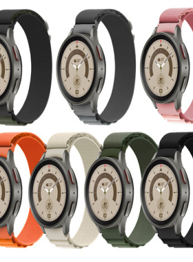 适用三星galaxywatch5表带尼龙回环watch5pro腕带watch4贴换带42mm手表带智能watch4Classic表带回环46mm44mm