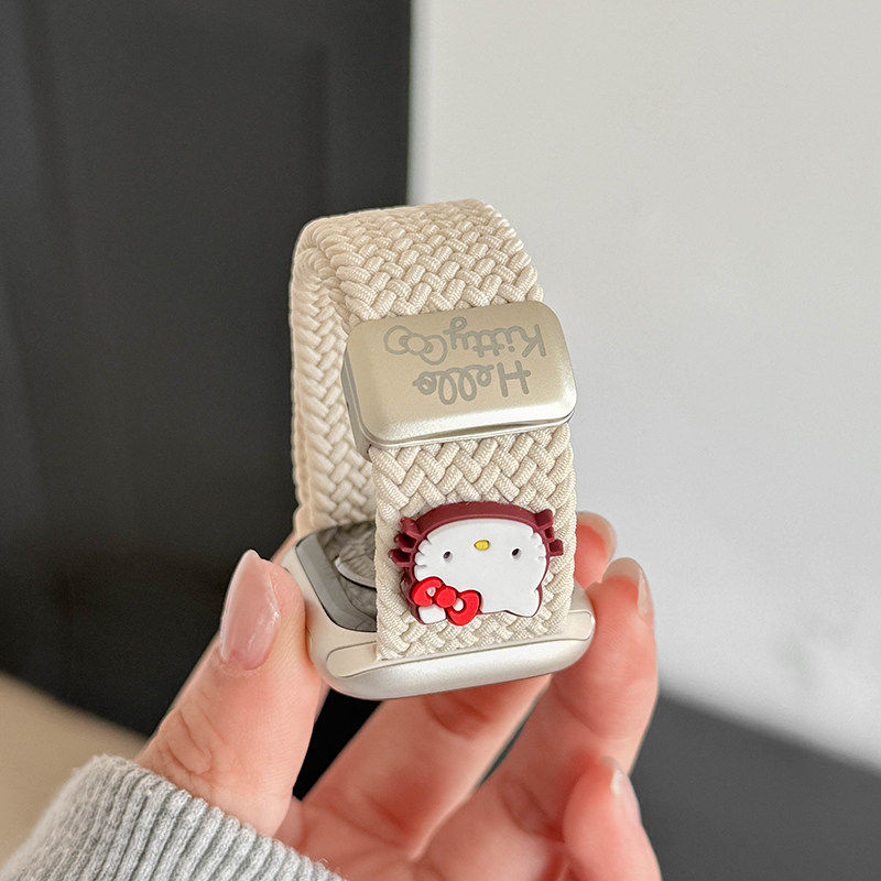 适用苹果手表iwatchs11/10表带applewatchUltra尼龙s9编织8/7/6/5/4代SE秋冬款可爱猫女生新款创意粉色手表带,智能设备,智能手表手环表带/腕带,淘宝优惠券,粉丝福利购,淘宝优惠卷