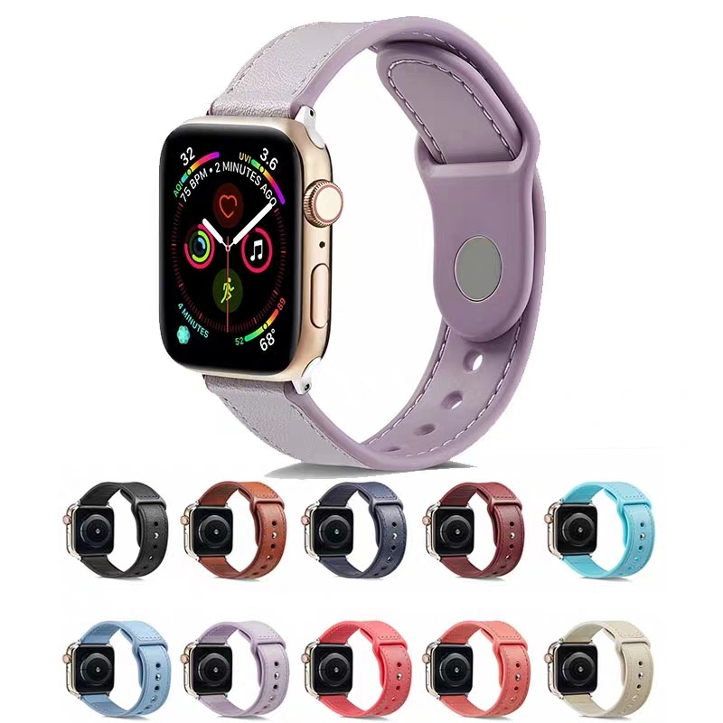 适用苹果手表6代表带代apple皮质图片