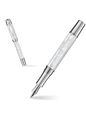 Laban/劳彭MP-F201珍珠母钢笔冰川白系列 高颜值钢笔练字专用送礼