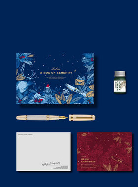 台湾Laban/劳彭限量特别版圣诞钢笔套装 ins风 高档礼品