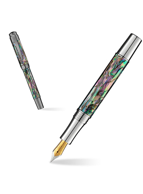 Laban/劳彭ABALONE贝母系列星耀银暗夜黑高档钢笔练字专用送礼