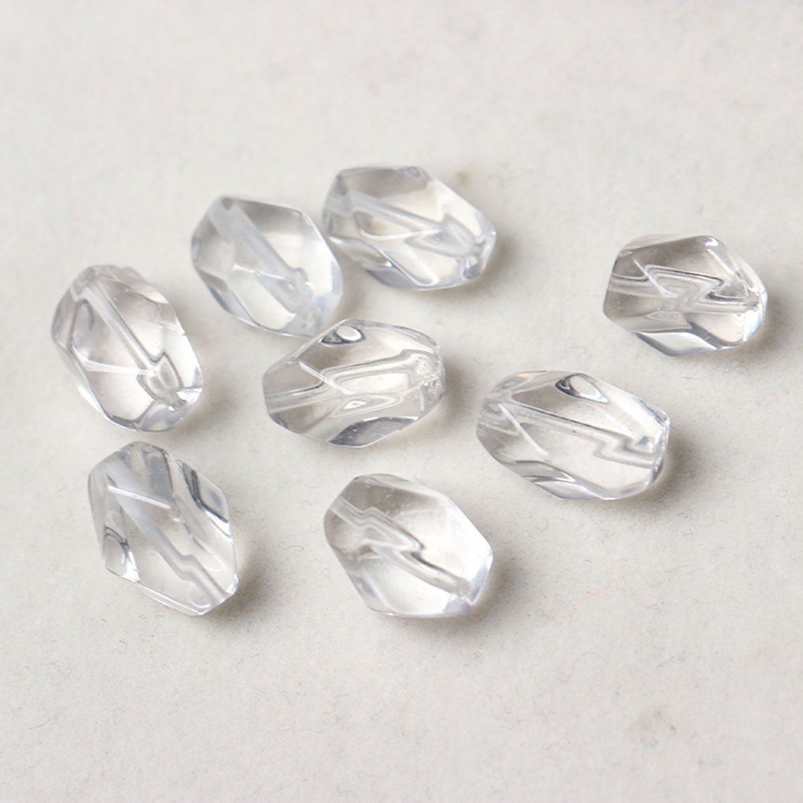 天然白水晶随形diy手链手串玉石饰品新款散珠手工串珠小配饰材料