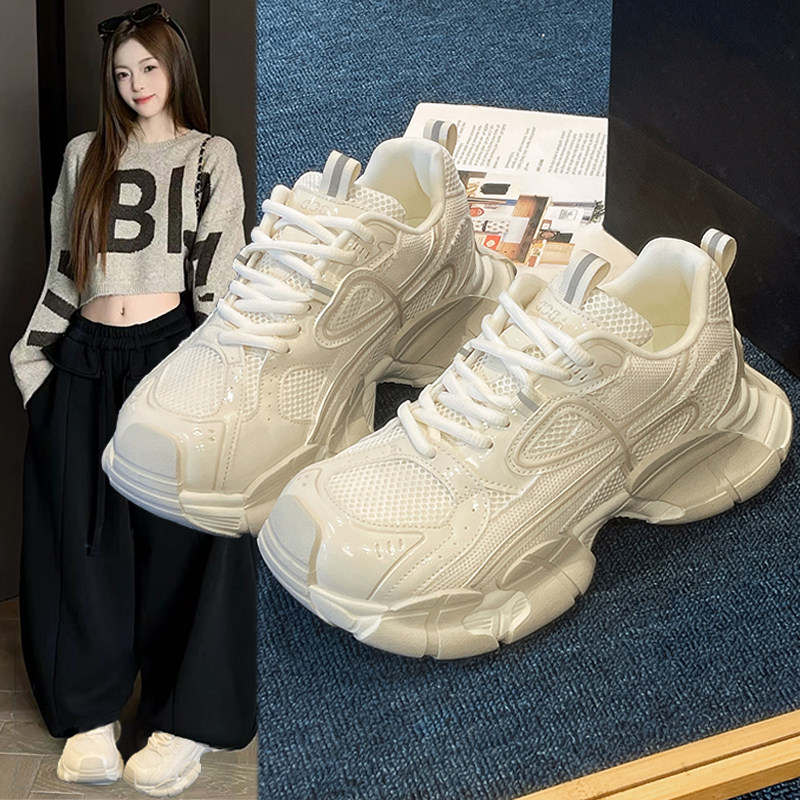 厚底网面透气老爹鞋女款2026春夏季新款百搭休闲运动鞋轻便跑步鞋