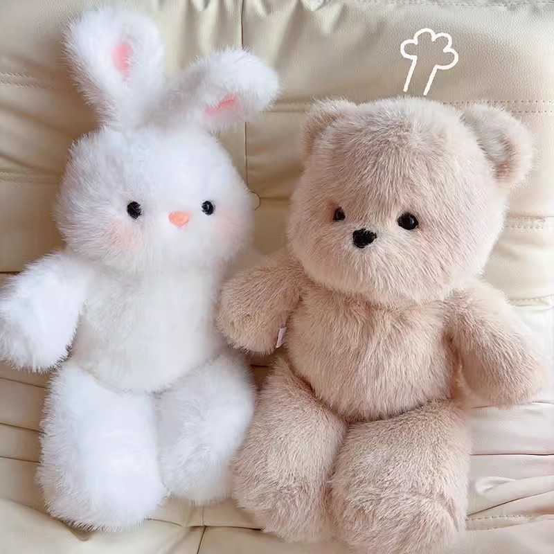 会跑步的小熊玩偶女孩睡觉抱三花猫咪公仔毛绒玩具娃娃女生日礼物