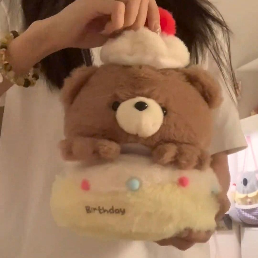 开心拉横幅小熊毛绒玩具创意玩偶公仔趴趴熊抱枕生日礼物送女友