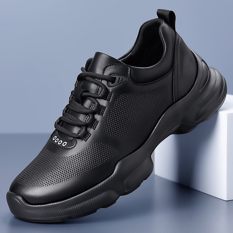 劲步男鞋2025新款秋季男厚底户外一脚蹬运动鞋时尚休闲舒适皮鞋