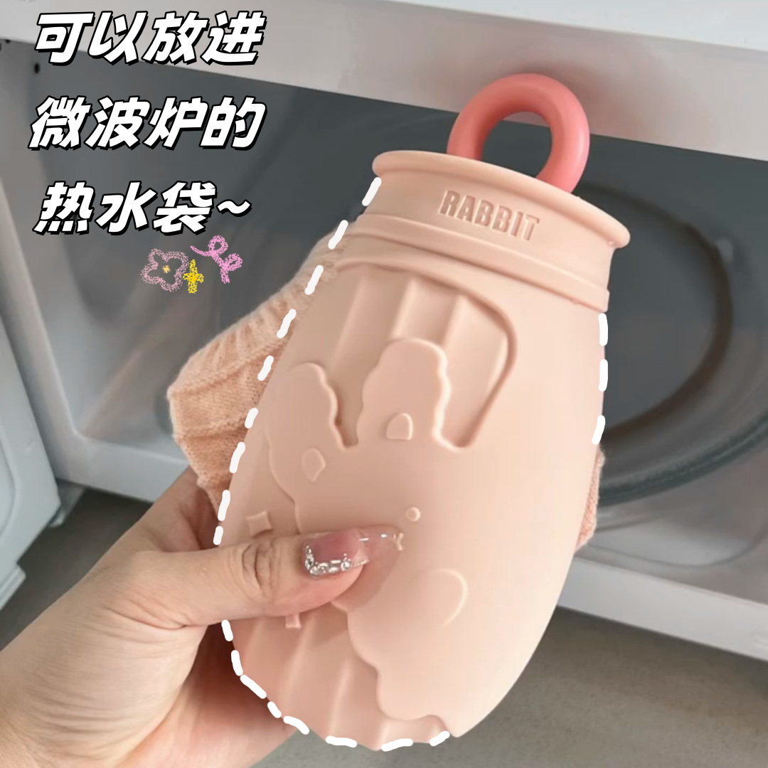 热水袋卡通新型硅胶热水袋防爆暖水袋注水暖宝宝可进微波炉暖手袋