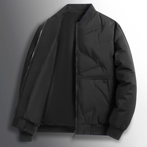 保罗新款羽绒棉服男士休闲加厚棉衣冬季保暖简约面包服外套