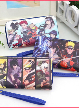 动漫男童男士长款二次元卡通儿童印花手提钱包