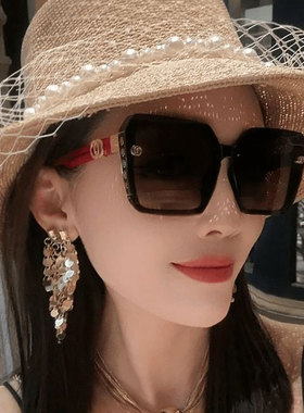 额央轻奢太阳镜女士大框显脸小墨镜偏光防紫外线开车专用防晒眼a2