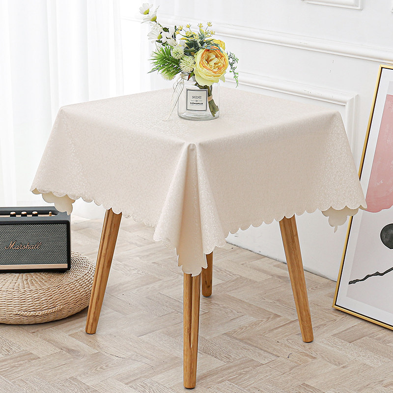 网红格子小方桌布防水防油免洗小圆桌布摆摊展示布北欧餐桌茶几垫