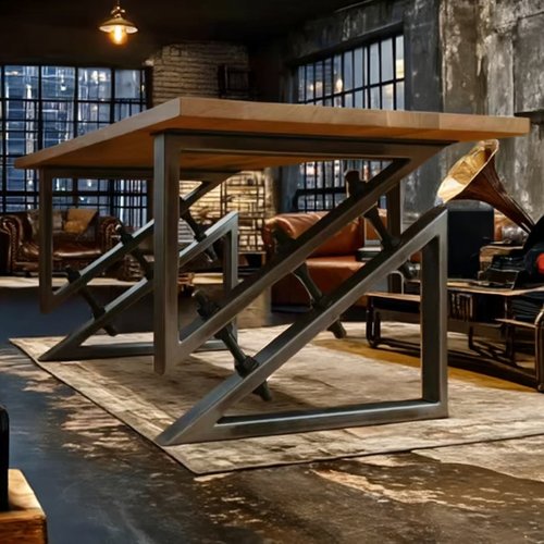 工业风实木茶几现代简约