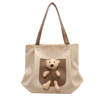 可爱帆布包上课通勤托特包