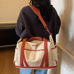 旅行包轻便外出大容量待产包收纳袋女士时尚 手提包学生住校行李包