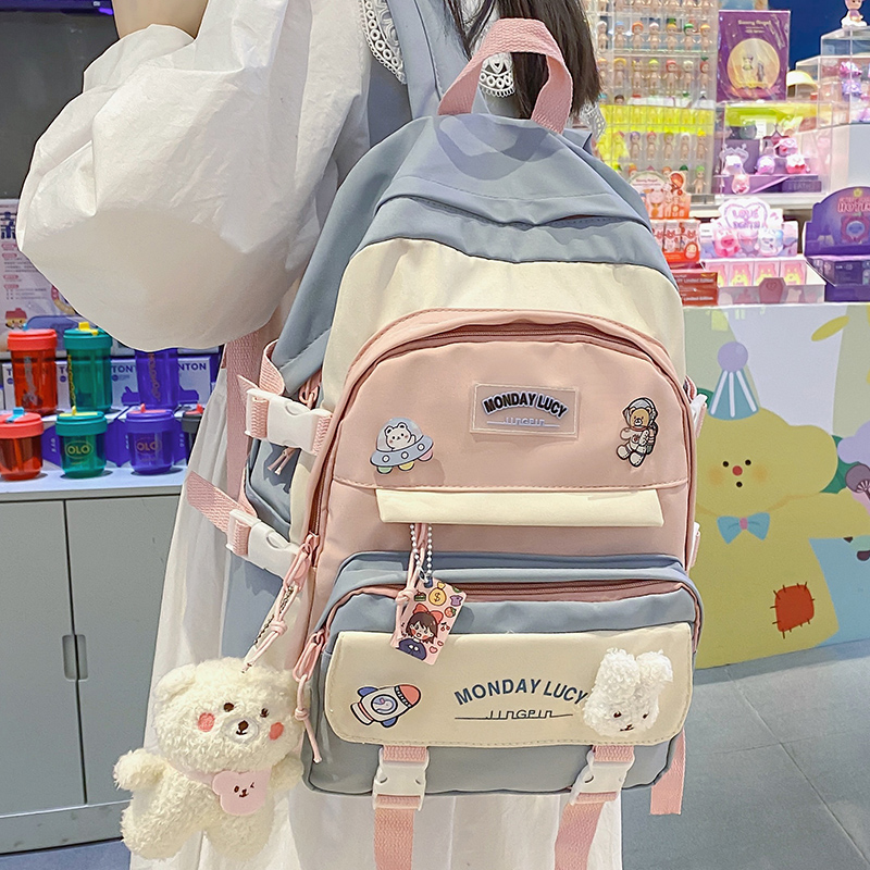 书包女生中小学生减负护脊背包