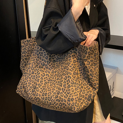 小众豹纹帆布包包女士2025新款