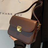 高级感女士新款 秋冬百搭包包小众斜挎包单肩小方包女款 腋下包