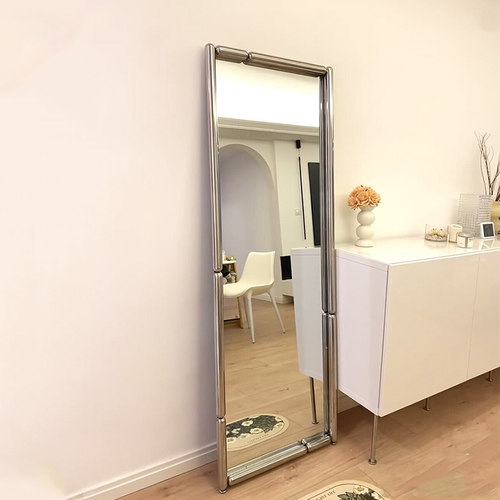 全身镜不锈钢家用小户型全身镜落地挂墙全身镜玄关客厅轻奢装饰镜