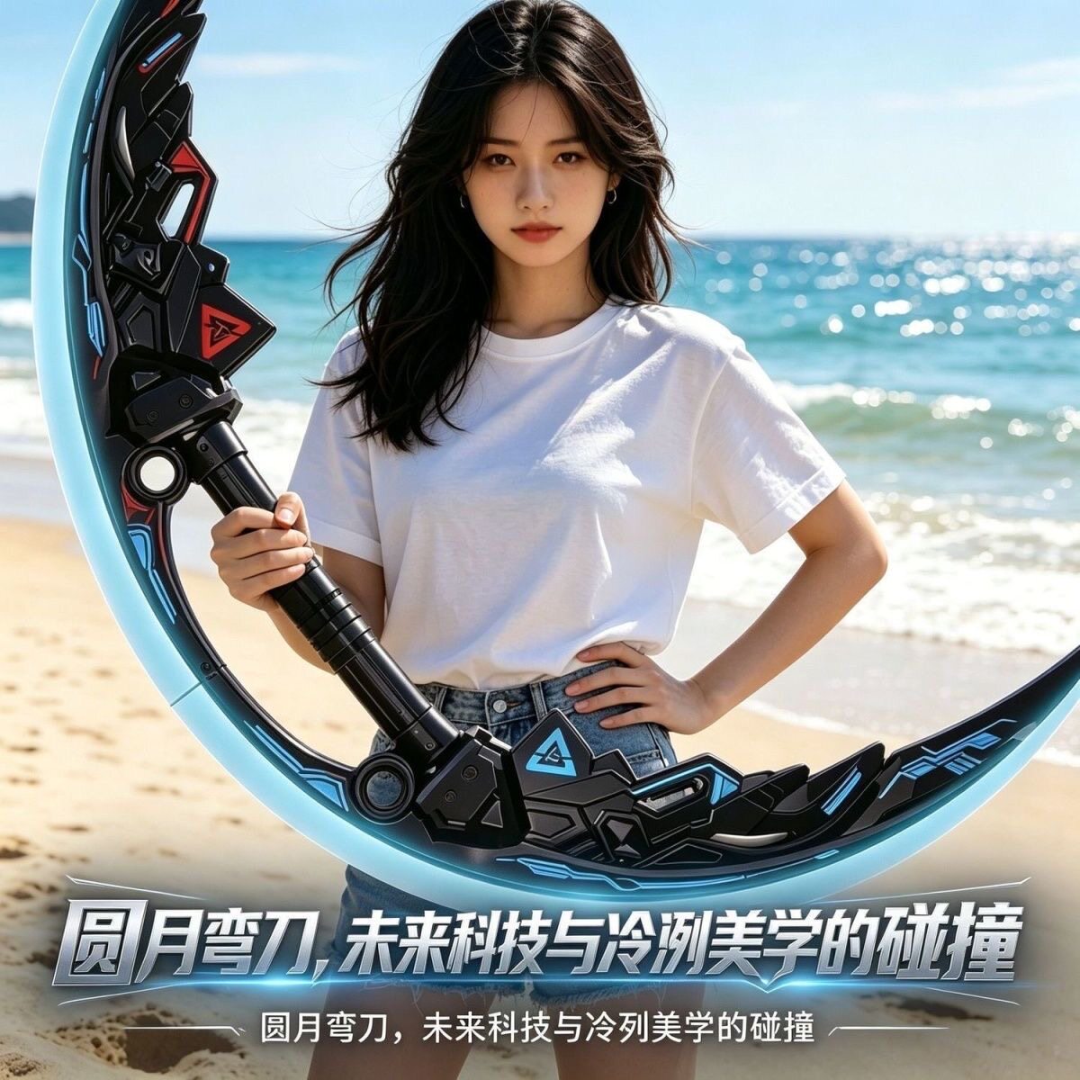 圆月弯刀激光剑玩具二合一发光玩发光玩具